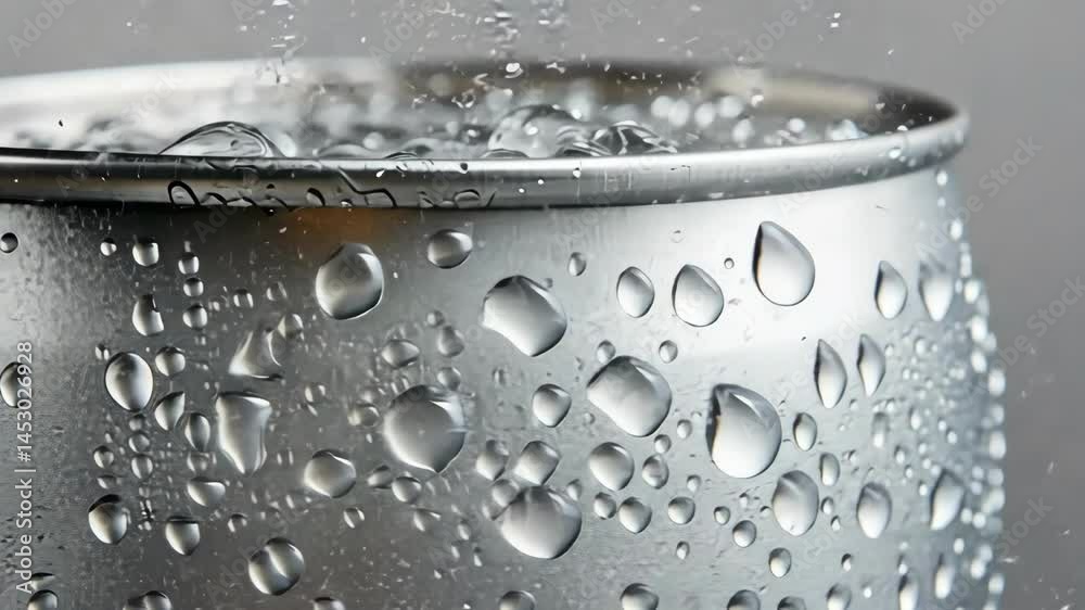 Cold drink with condensation on a can Cold drink with condensation on a can