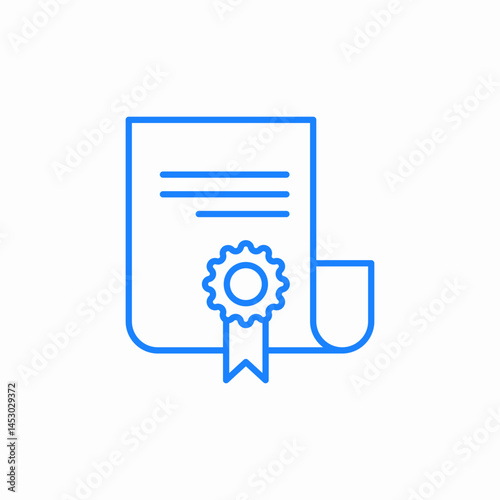 certificate diploma official icon sign vector