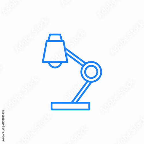desk lamp light icon sign vector