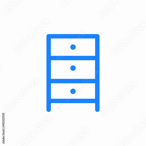 dresser drawer furniture icon sign vector