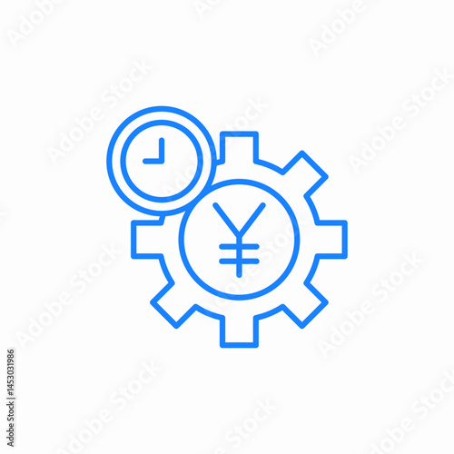 finance productivity settings icon sign vector