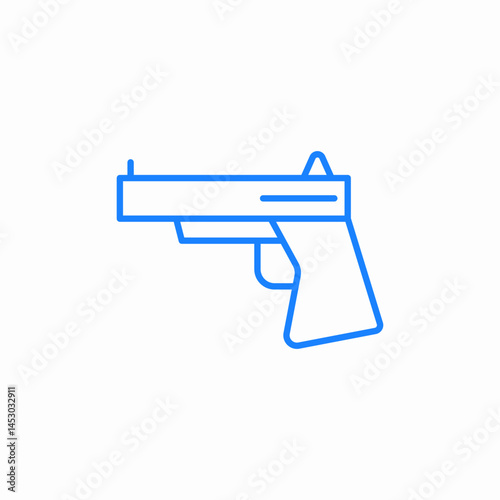 handgun firearm weapon icon sign vector
