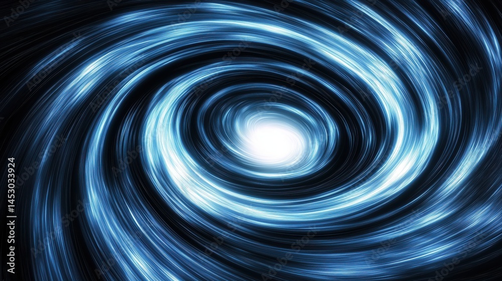 Fototapeta premium Abstract swirling blue vortex
