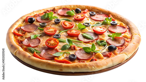 Flat pizza illustration in PNG format no background ideal for food blogs menu builders and e-commerce product mockup presentations milkyhexddway pizzas for creating advertising