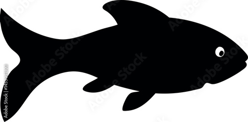 Fish icon. Fish icon vector. Fish sillhoutte. 