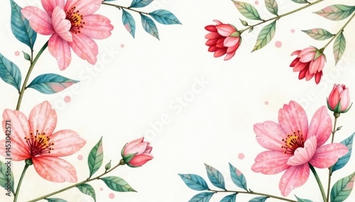 Delicate watercolor floral pattern, soft pastel hues, subtle details, wallpaper, hand-painted, watercolor