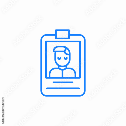 id card person icon sign vector