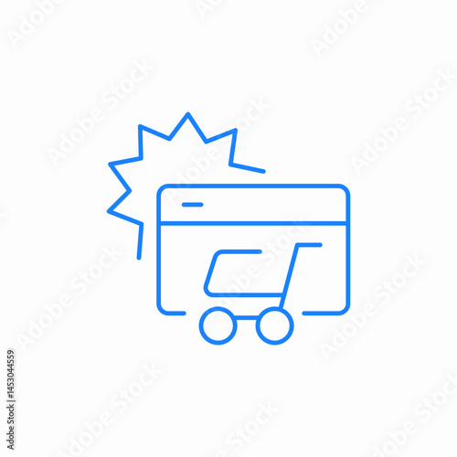online shopping offer icon sign vector
