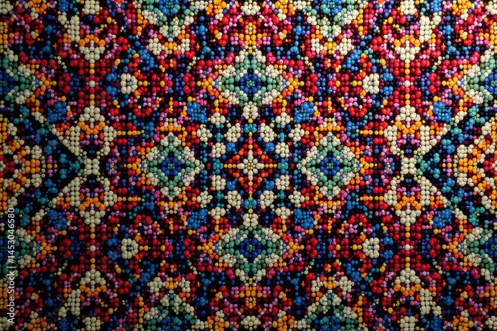 Geometric tapestry pattern, rich color, intricate detail, background pattern, polygon, line Geometric tapestry pattern, rich color, intricate detail, background pattern, polygon, line