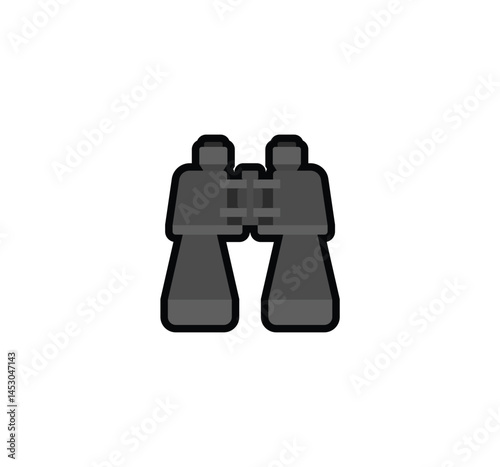 Binoculars vector isolated emoticon. Binoculars emoji. Binoculars color icon