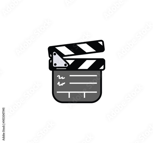 Clapper Board vector isolated icon. Film Slate emoji illustration. Clapboard vector isolated emoticon
