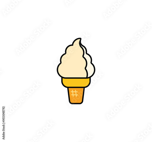 Ice cream vector isolated icon