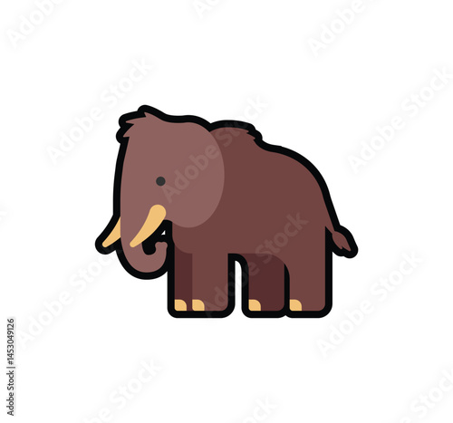 Mammoth emoji icon. Mammoth vector icon