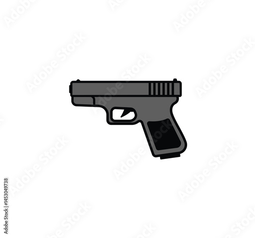 Pistol isolated icon. Pistol emoji
