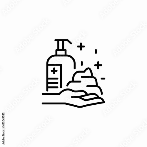 applying sanitizer icon sign vector