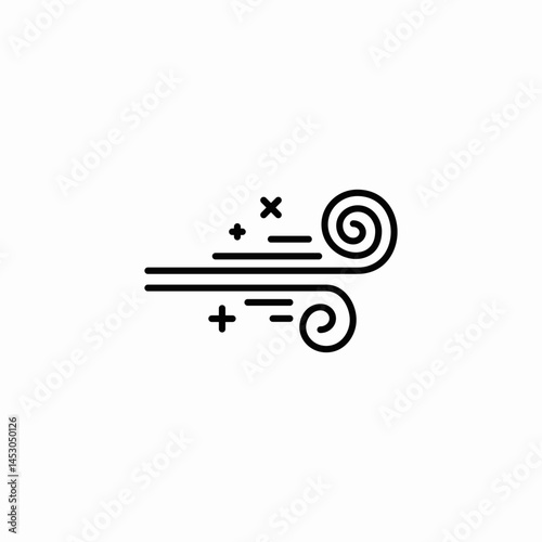 blowing snow icon sign vector