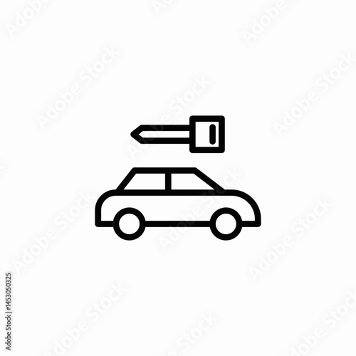 car key icon sign vector
