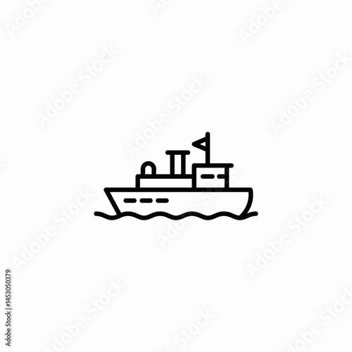 cargo ship icon sign vector