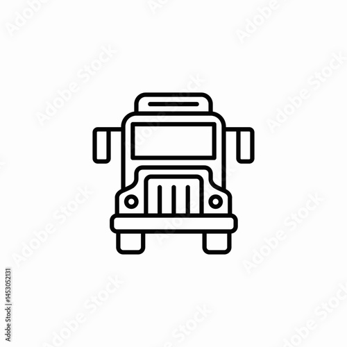 garbage truck icon sign vector