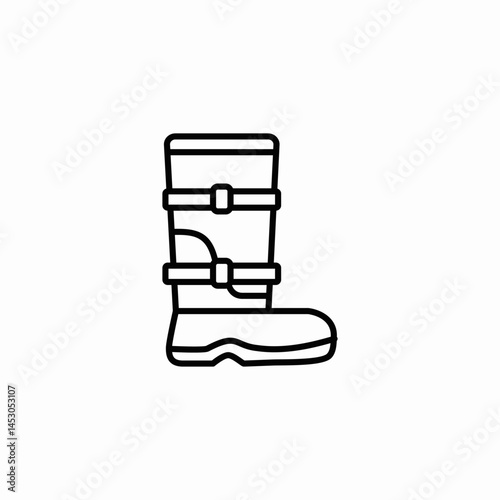 insulated boot icon sign vector