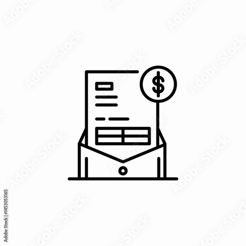 invoice payment icon sign vector