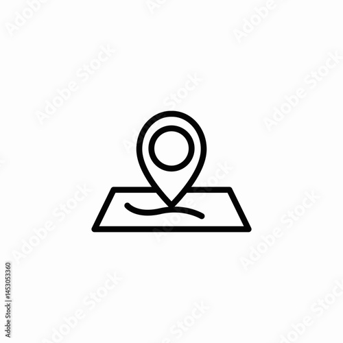 location pin icon sign vector
