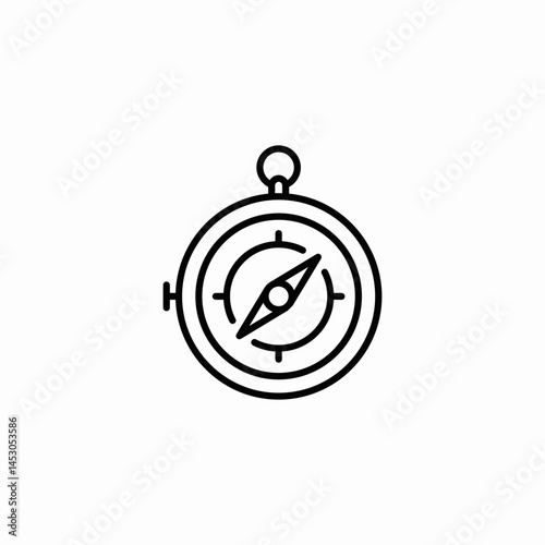 magnetic compass icon sign vector
