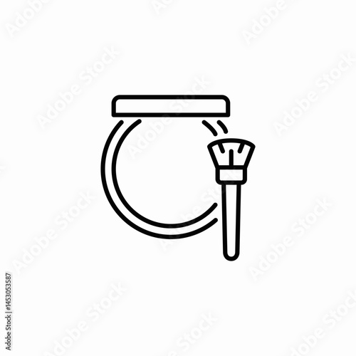 makeup brush icon sign vector