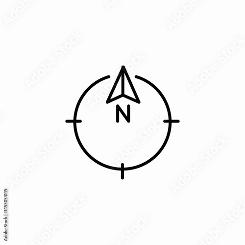 navigation compass icon sign vector