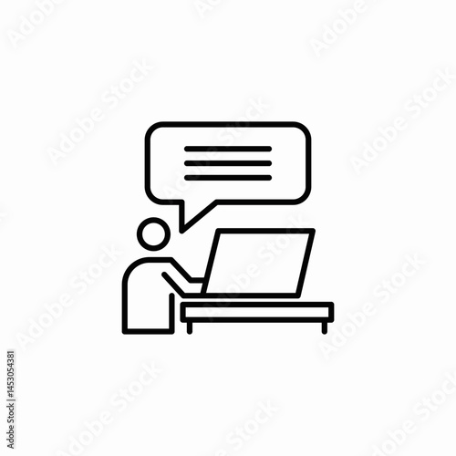 online consultation icon sign vector
