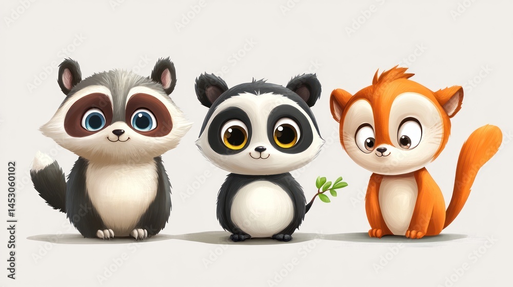 Fototapeta premium Cute animal illustration (11)