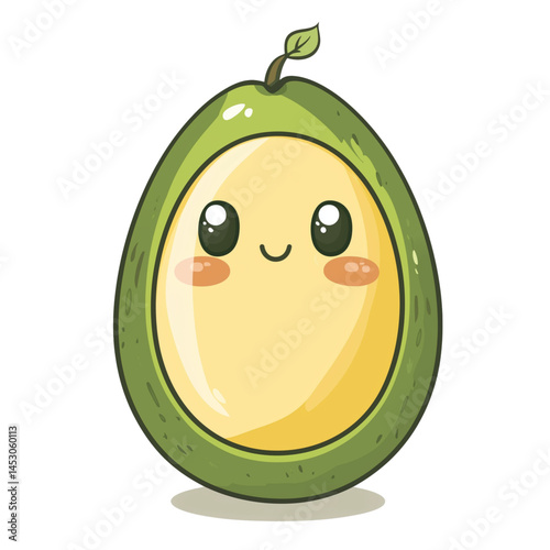 vector illustration of an avocado
