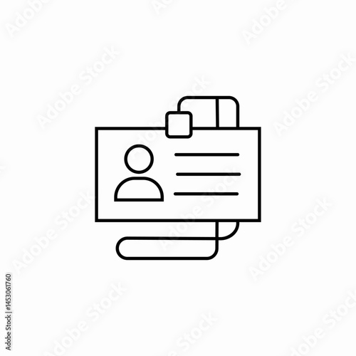 badge id icon sign vector