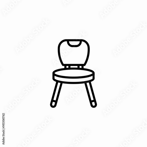 bacrest chair icon sign vector