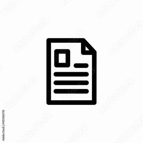 document page file report icon sign vector