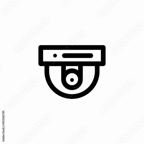 dome security camera icon sign vector
