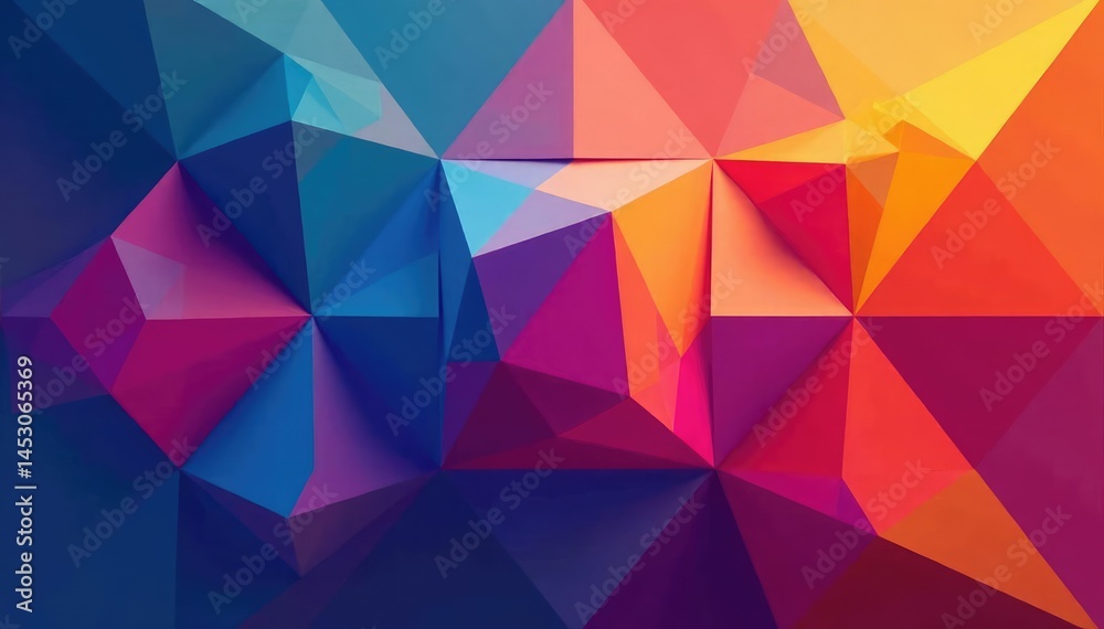 Abstract geometric shapes repeat endlessly, vibrant colors , digital, artistic Abstract geometric shapes repeat endlessly, vibrant colors , digital, artistic