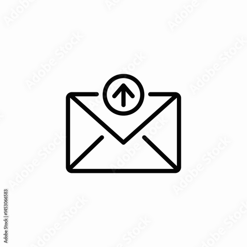 outgoing mail icon sign vector