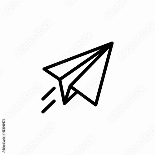sending message quick information exchange or paper airplane icon sign vector