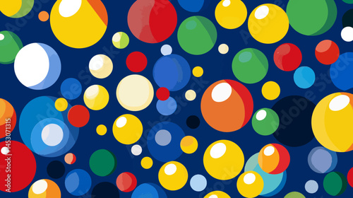 The Contemporary Style of Flat Design boasts Dynamic Vibrant Capsules and Circular Patterns of a Geometric nature