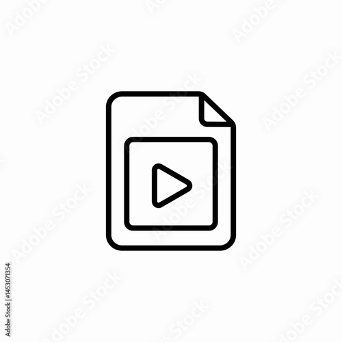video file or multimedia content icon sign vector