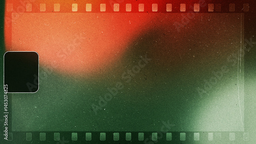 Vintage 8mm Film Frame Overlay with Grain and Light Leaks