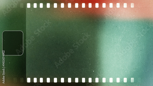 Vintage 8mm Film Frame Overlay with Grain and Light Leaks