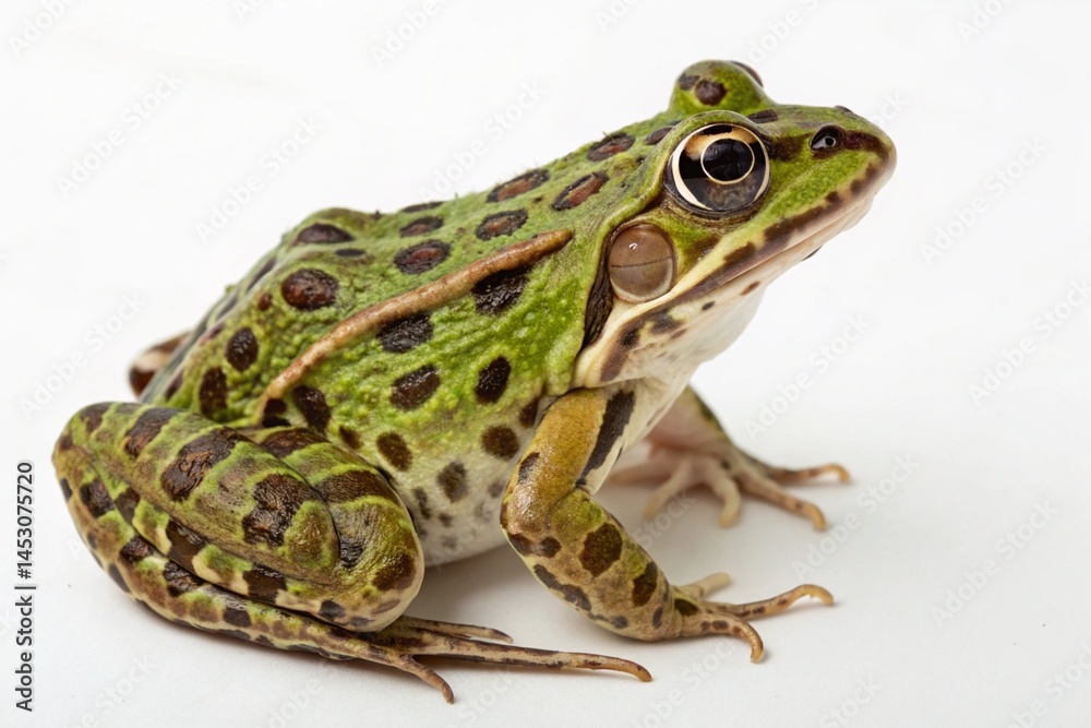 Fototapeta premium rio grande leopard frog isolated on white background