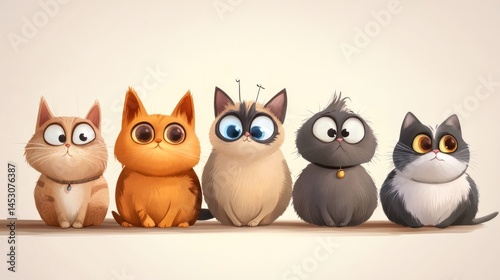 Cute cartoon cats (4)