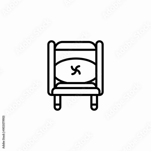 cushion chair icon sign vector