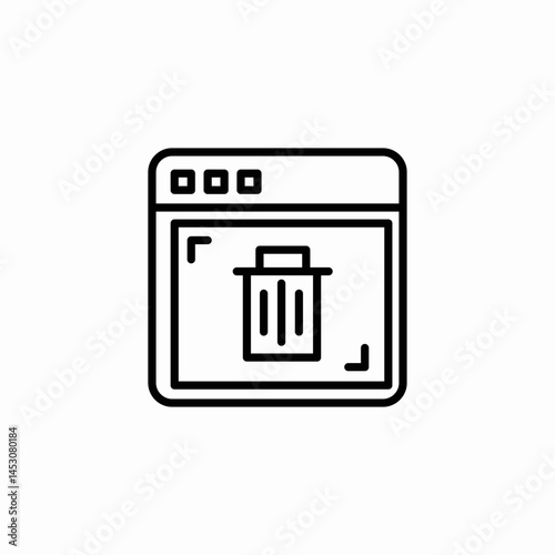deleted page icon sign vector