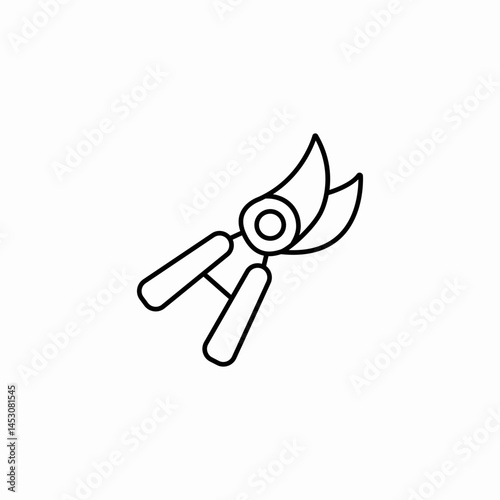 garden nippers icon sign vector