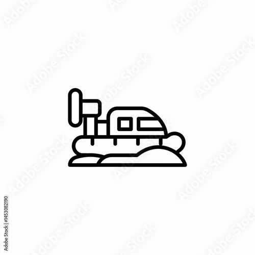 hovercraft acv icon sign vector