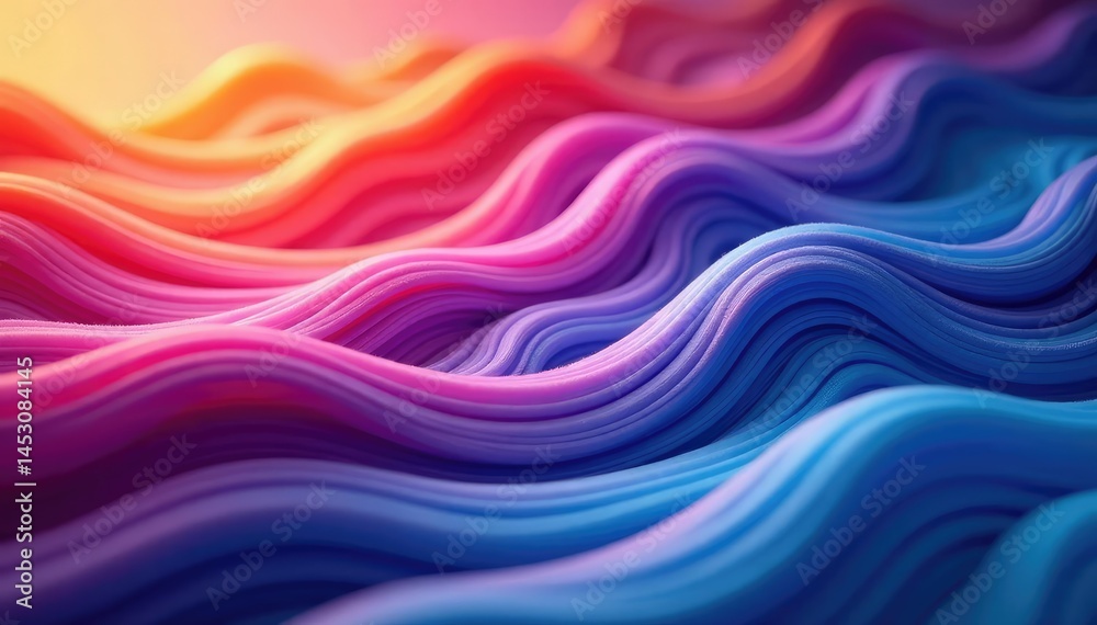 Obraz premium Interlacing flowing waves, creating a hypnotic visual effect , interior, flow, motion